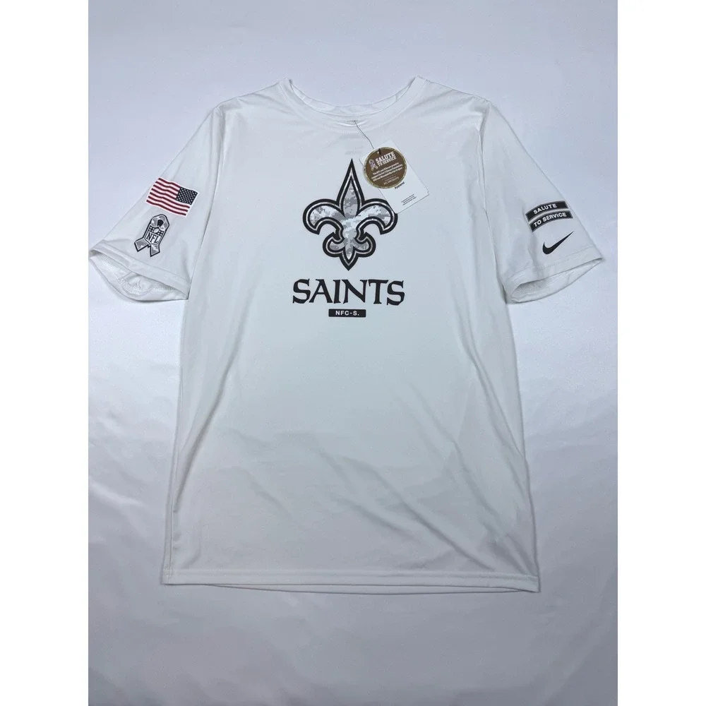 Nike New Orleans Saints Salute to Service White Dri-FIT Shirt Youth XL 18/20